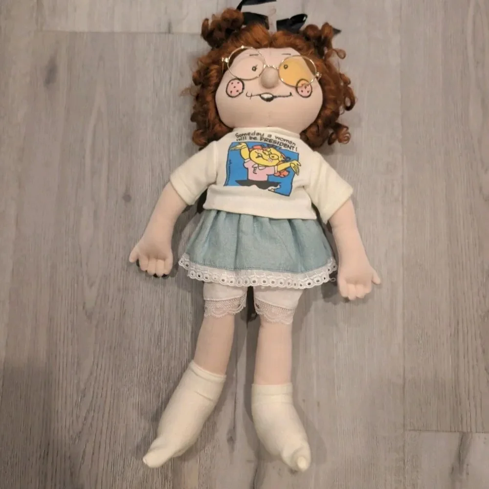 Vintage 1985 Effanbee Margaret Plush Dennis The Menace Doll Woman President 16”